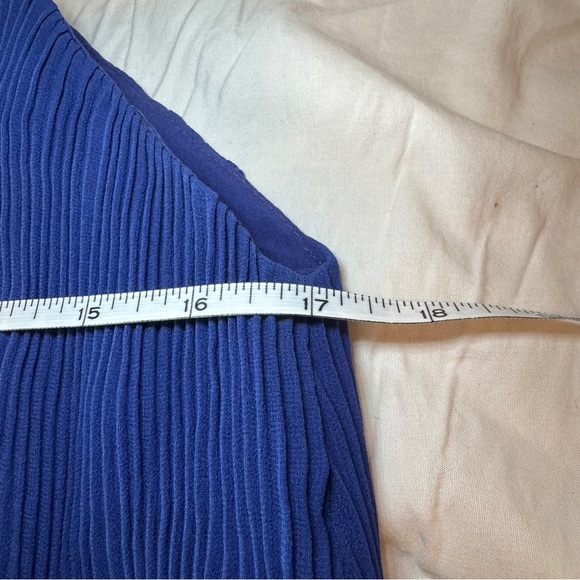 Lulus Elegant cobalt Blue Pleated Halter Dress size Small - Picture 12 of 12